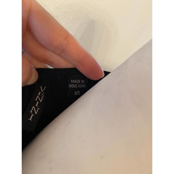 Venini Black long bell sleeve ribbed top XS - Picture 4 of 4